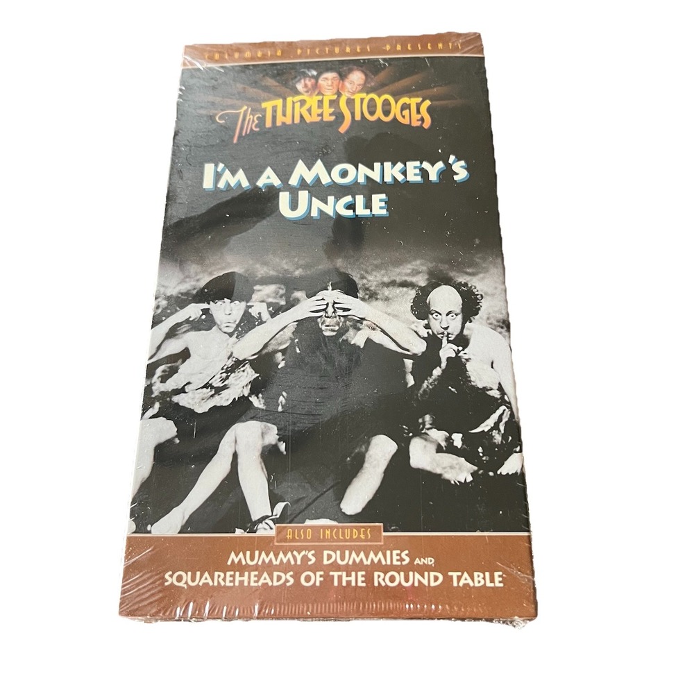 The Three Stooges I'm A Monkey's Uncle VHS Vintage Classic New Sealed 1993